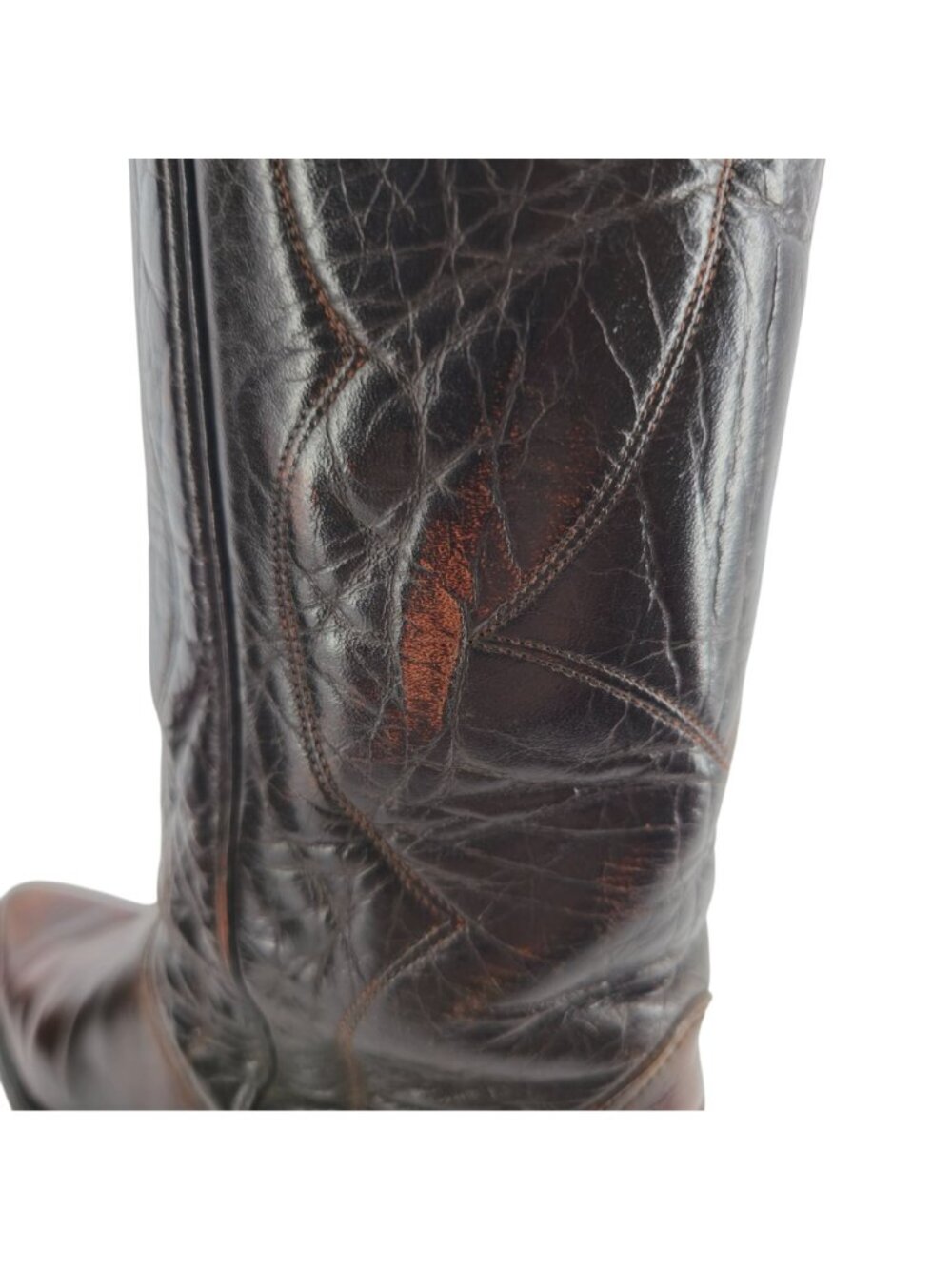 Vintage 1960s Nocona Cowgirl Boots Womens 5.5C Brown Leather Cowboy Western USA - Picture 16 of 16